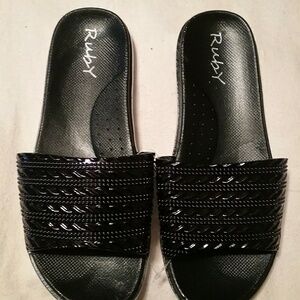 Brand new black very comfortable slide shoes